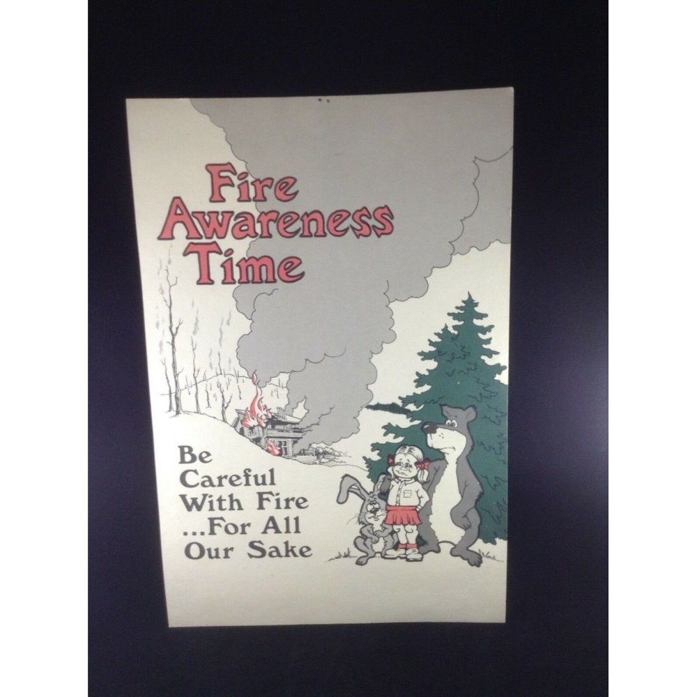 Fire Awareness Time Fire Prevention Poster USA